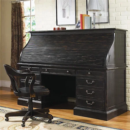 Roll-Top Desk with Tambour Lid